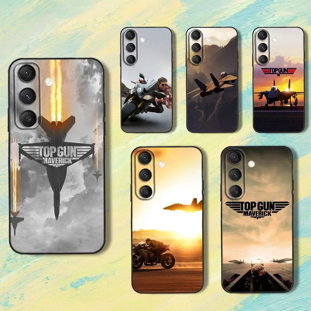 Etui na telefon T-Top G-Gun Maverick-ES do Samsunga S25, S24, S10, S22, S21, S20, S23, Ultra, Plus, Lite, FE, miękki silikonowy czarny pokrowiec