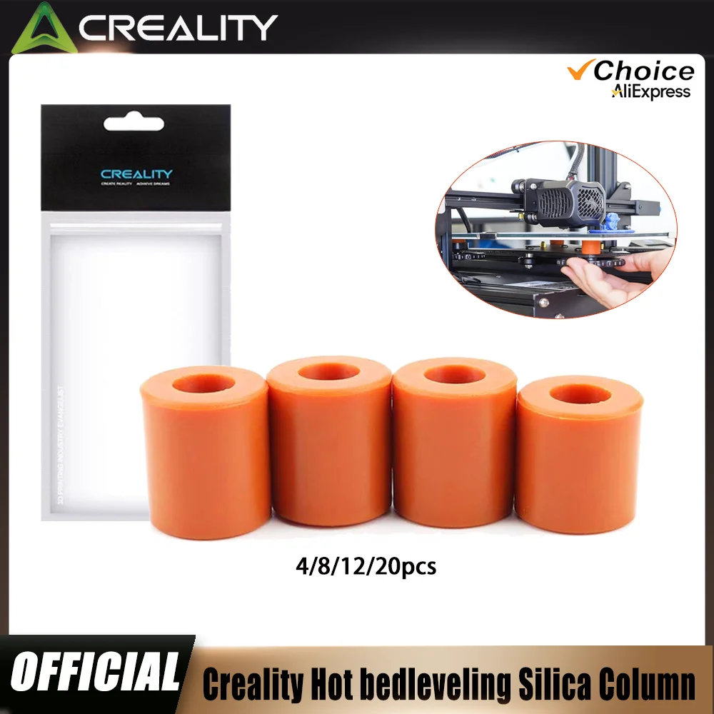Creality Original 4pcs 3D Printer Silicone Solid Spacer High Temperature Hot Bed Leveling Column for Ender-3/3 Pro/3 V2/3S/CR-10