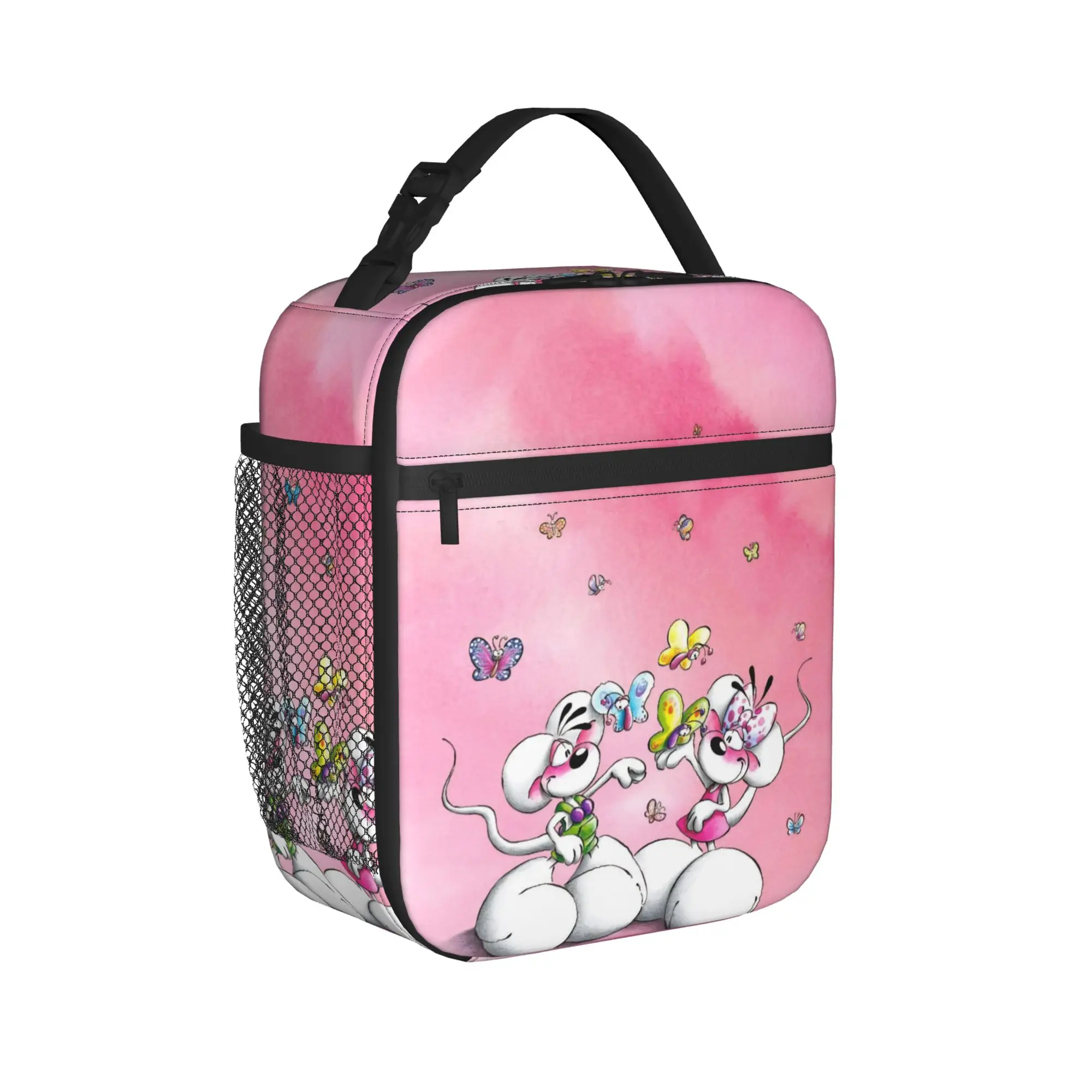 Cute Cartoon D-Diddl Mouse Thermal Insulated Lunch Bag for Picnic  Portable Food Container Bags Thermal Cooler Lunch Box