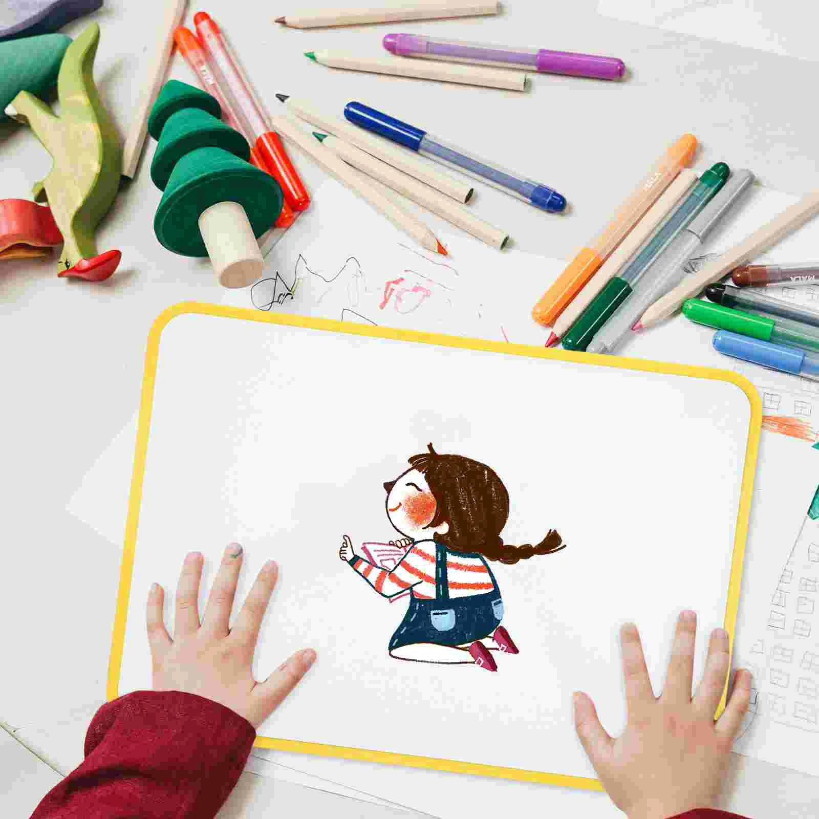 작은 화이트보드 건식 지우기 어린이를 위한 쓰기 지우기 Abs 메모장 화이트보드 학생