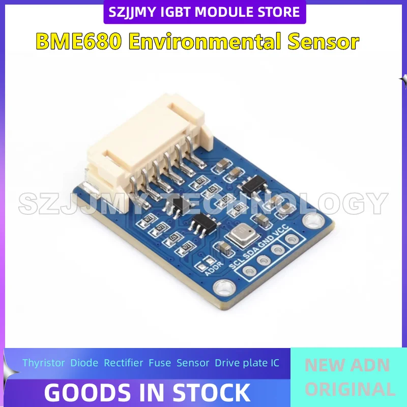 Módulo sensor ambiental bme680/688, temperatura/umidade/pressão/gás ai inteligente i2c novo original em estoque