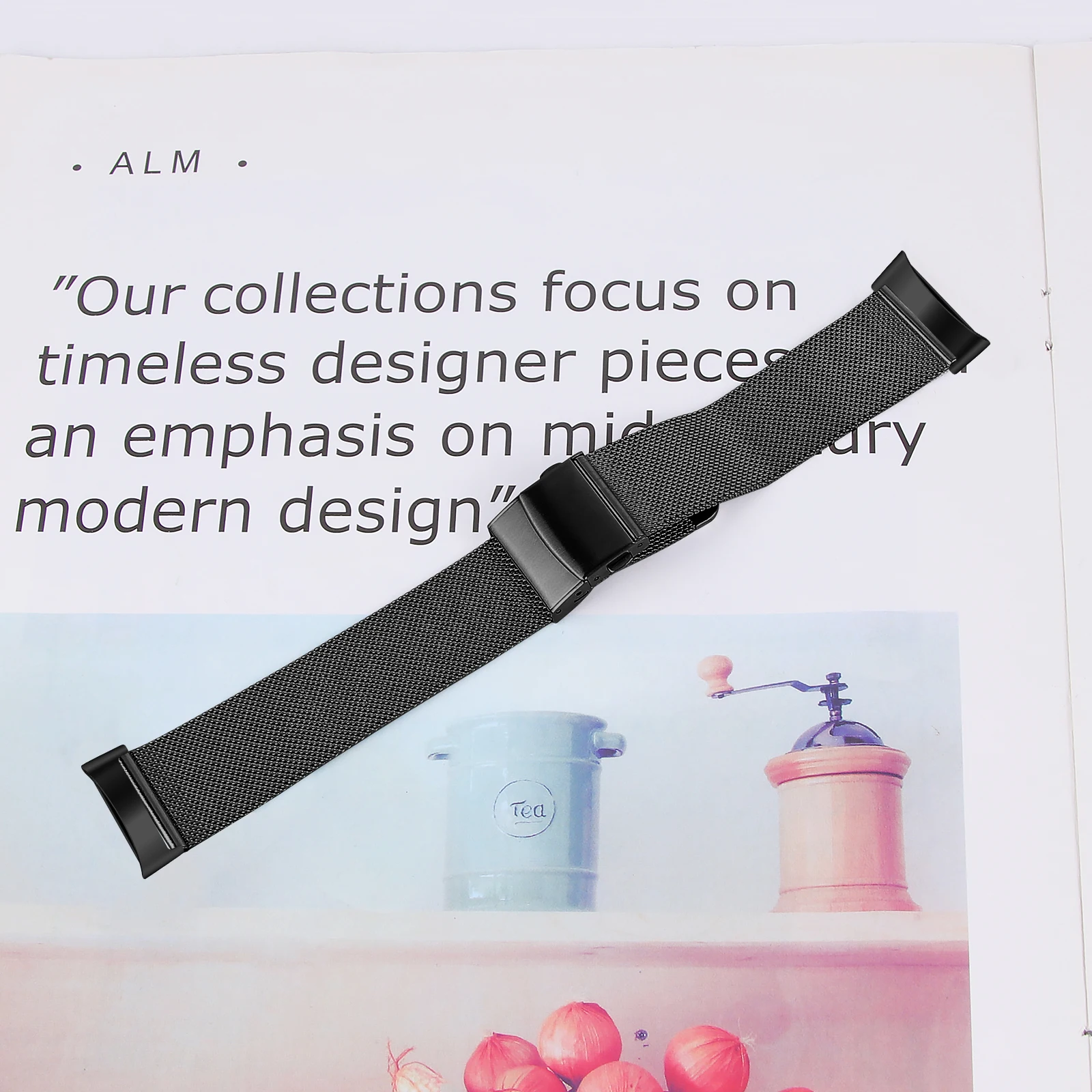 Banda milanesa de aço inoxidável para fitbit charge6 5 banda de substituição charge 2 pulseira para fitbit charge 3 4 cinta