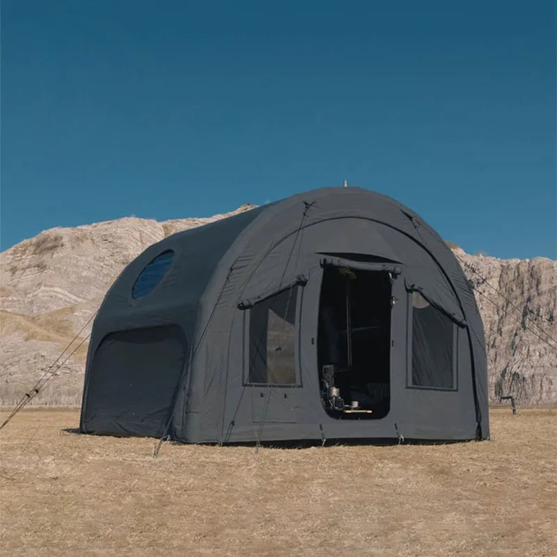 Luxury Large Space Waterproof Oxford Fabric Inflatable Air Pump Tunnel Tent Camping Equipment for Outdoor Party