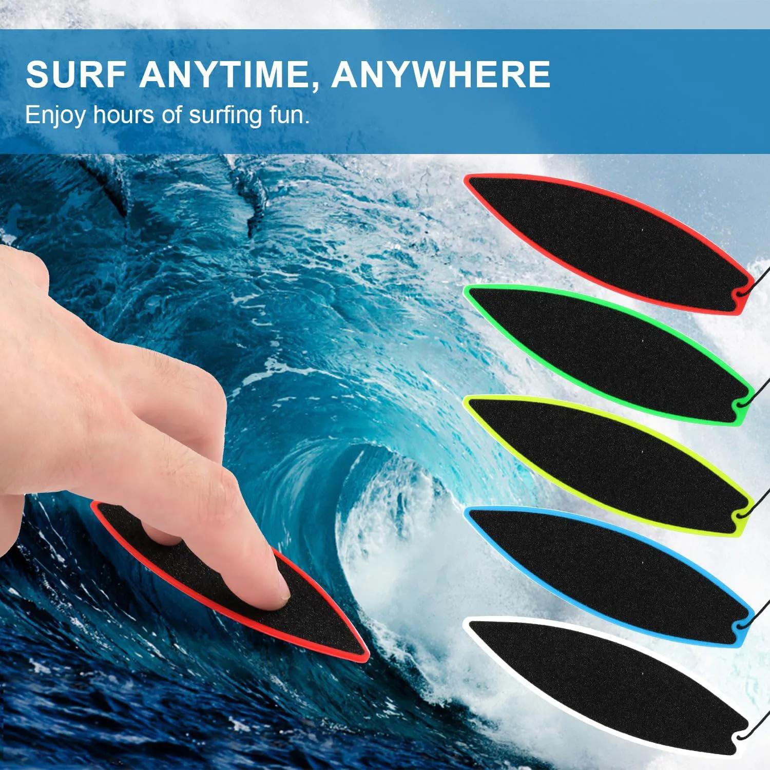 1-5pcs Fingers Surf Skateboard Creative Mini Air Pressure Press Cool Tech Fun Funky Young Boys And Girls Gift Toys
