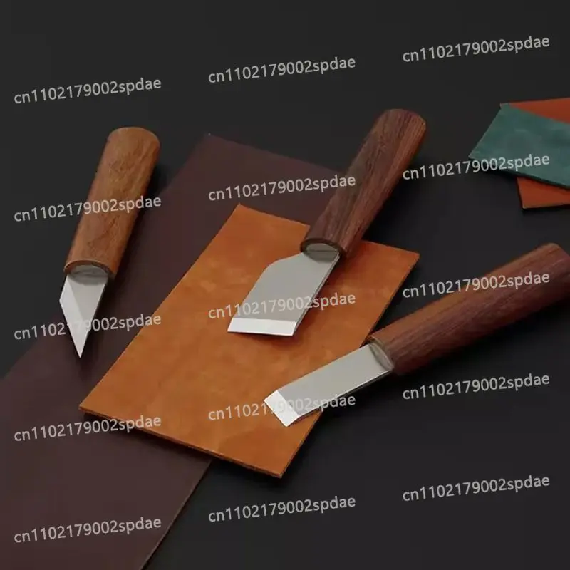 Leather Cutting Thinning Knife 2.5mm Thick Blade 7cr17mu Steel Single-sided 10 ° Blade Angle Handmade DIY Leather Cutting Knife