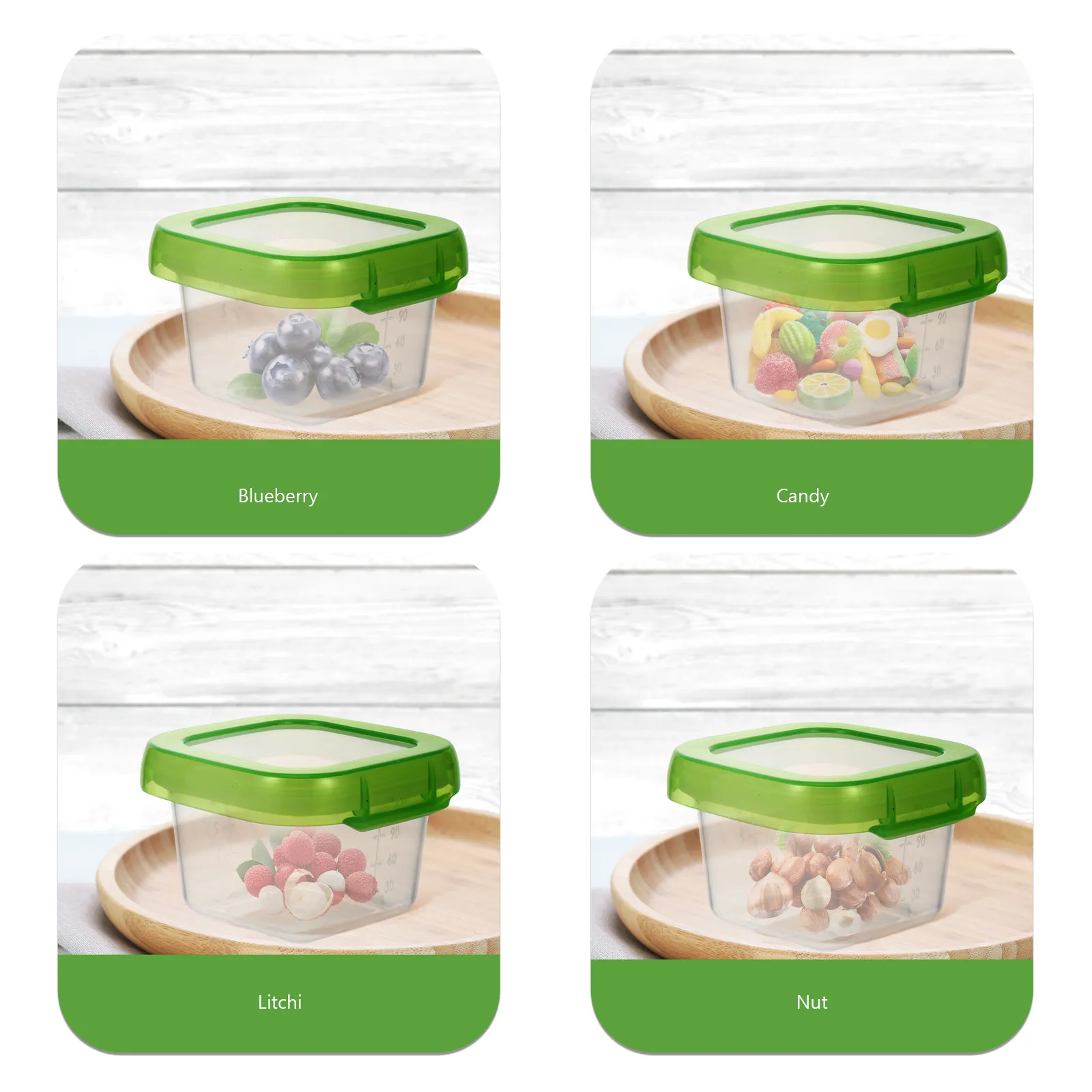 4Pcs Baby Food Storage Box Set Premium PP Silicone Leakproof Supplement Container Microwave Safe Freezer Safe Lunch Organizer