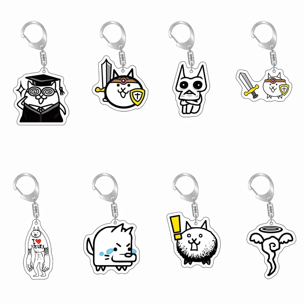 Game Battle Cats Wiki 6cm Acrylic Keychain Cute&quirky Backpack Ornamentation Accessories Gift Birthday Presents