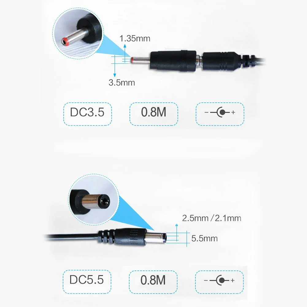 USB 5V to 9V 12V Boost Converter Cable with DC 5 5x2 1mm and 3 5mm Adapter for Power Bank to Router and Car Device Power Supply