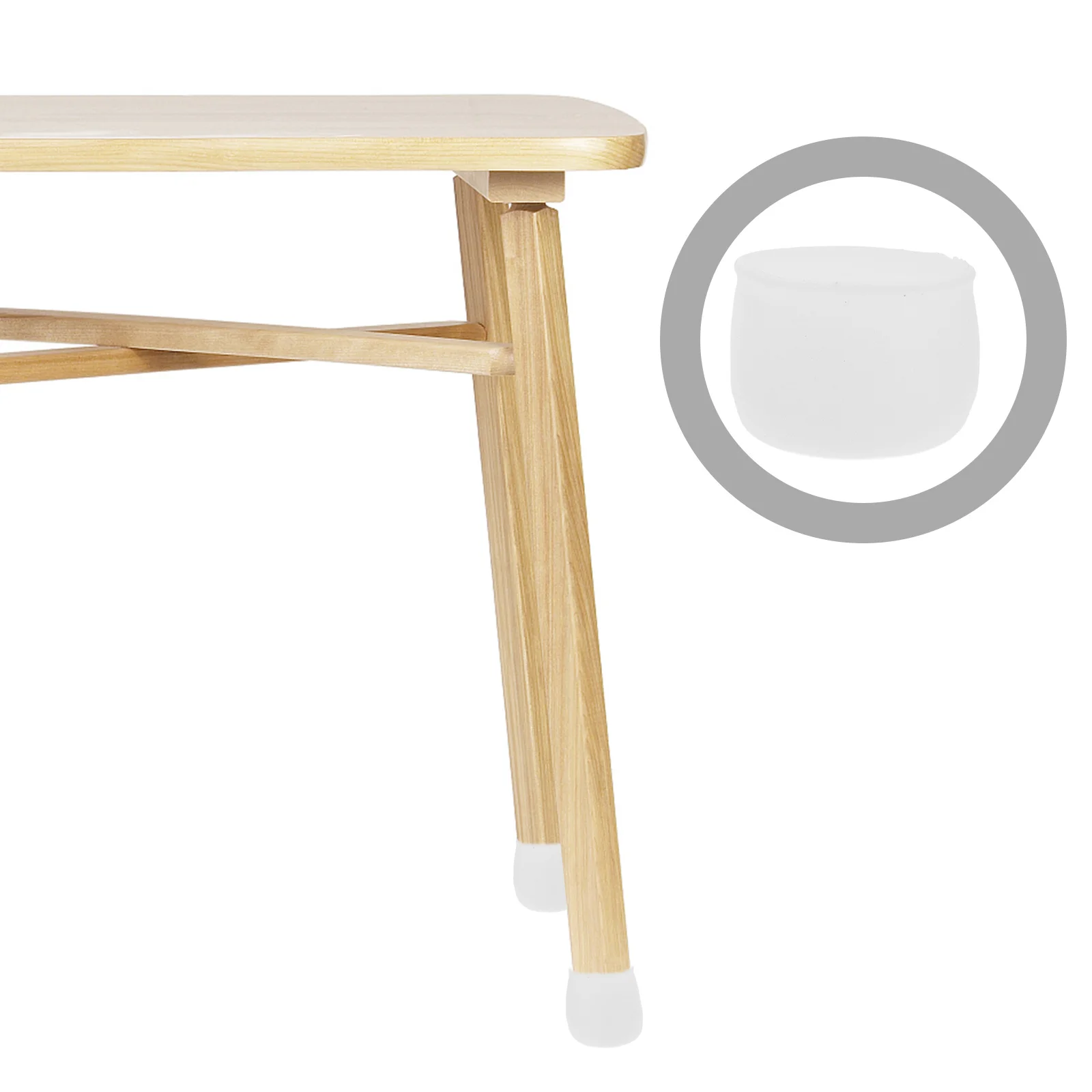 

20Pcs Desk Leg Protective Cover Silicone Chair Feet Protectors Stylish Foot Sleeves for Home Party Decor White