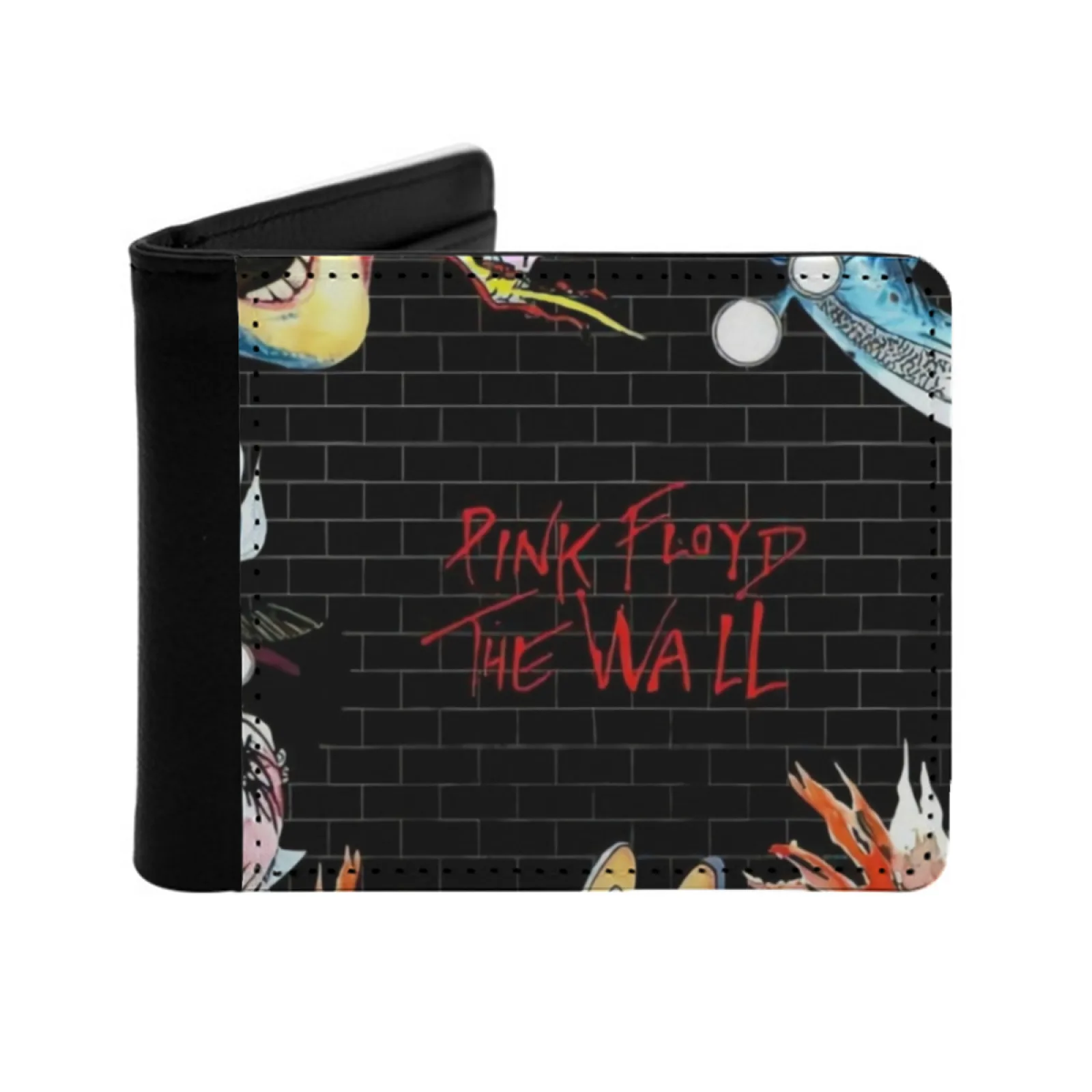 

Мужские кошельки The Wall Hq, мужской кошелек, короткий кошелек, складной двойной персонализированный кошелек, винтажный многофункциональный кошелек с принтом из фильма