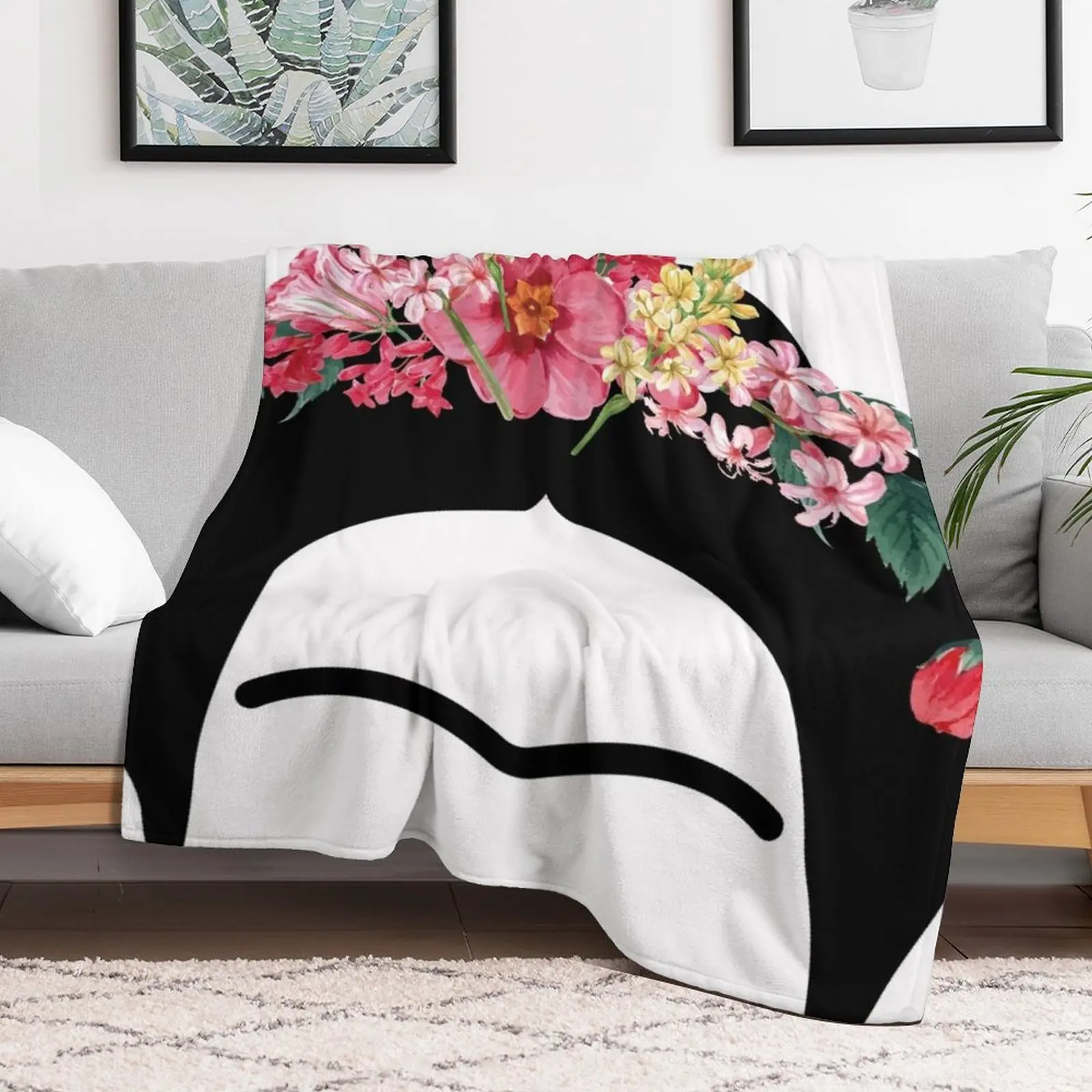 Frida K Throw Blanket Blankets Sofas Of Decoration Decorative Sofas Flannel Blankets