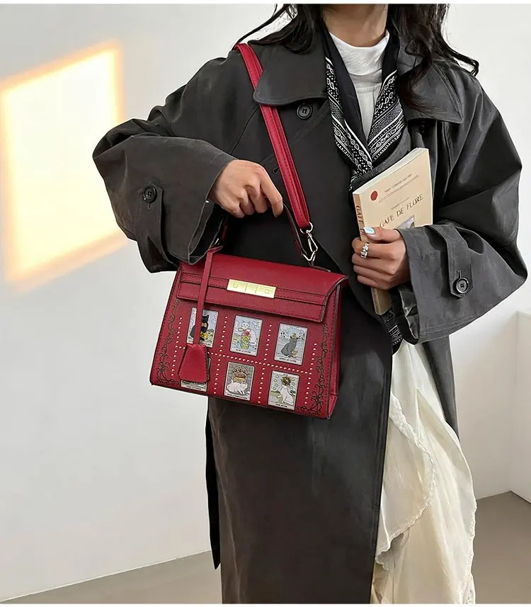 

2026 New Minimalist Geometric Tote - Waterproof Recycled Polyester Crossbody, Compact Urban Essentials for Career Women