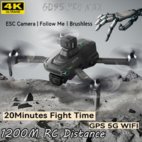 Gd95pro/pro Max Professional Drone 8k Hd Dual Camera Brushness Motors Gps Intelligent Follow Rc Remote Control Aircraft