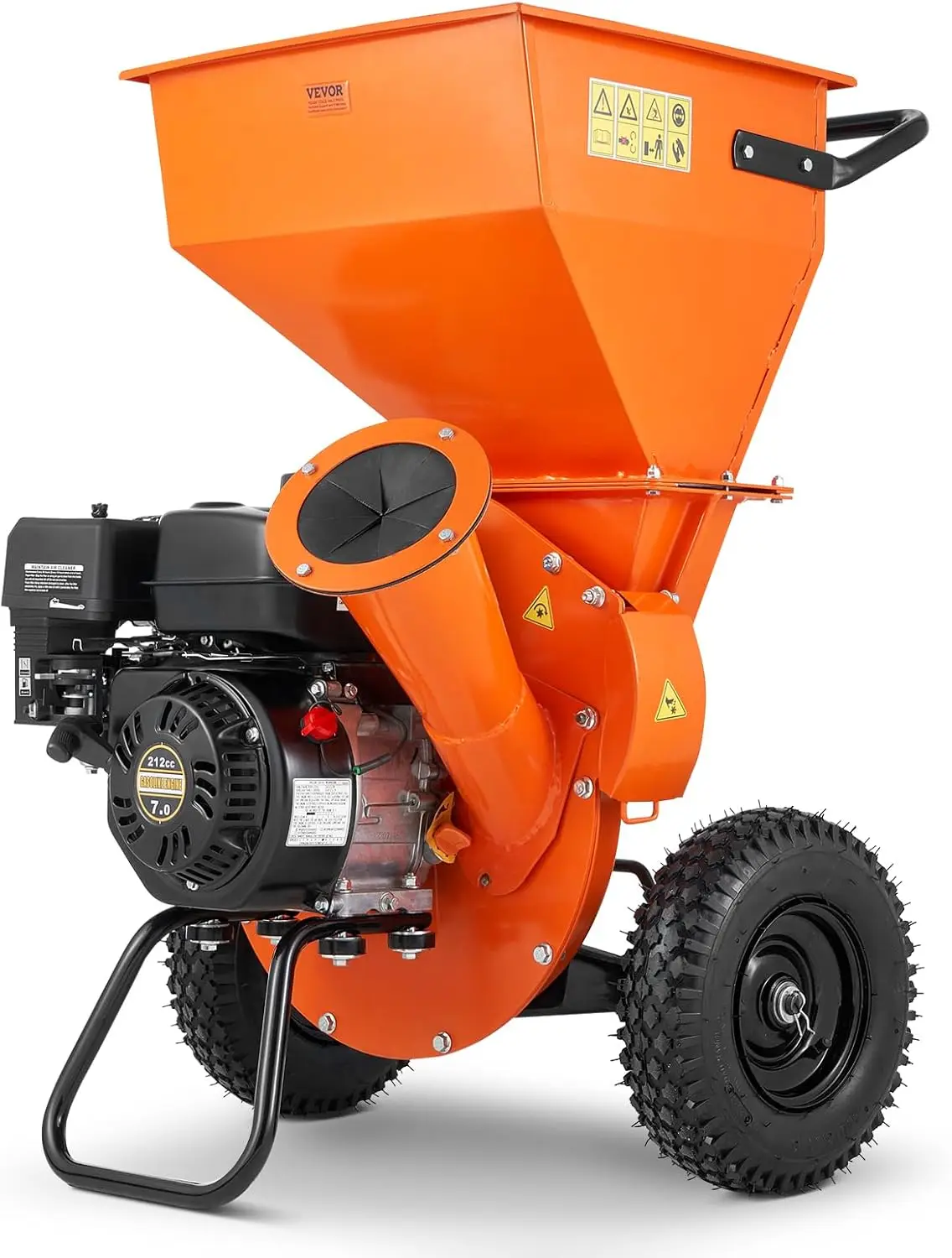 Wood Chipper Shredder Mulcher, 7HP Heavy Duty 3-in-1 Gas Powered Engine, 3