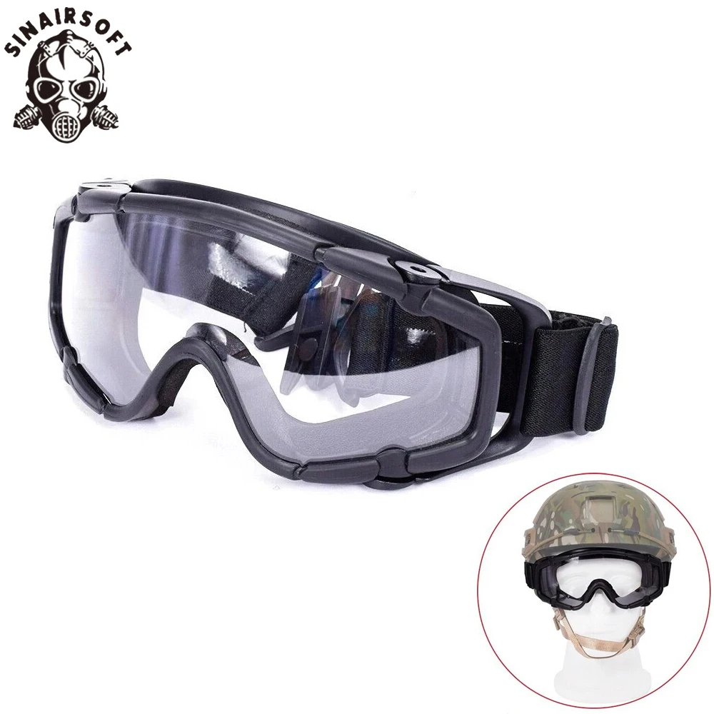 SINAIRSOFT Tactical FMA Goggle, Shock Resistance, Windproof Eye UV Glasses for Hunting, Shooting, Fishing, Airsoft Helmet