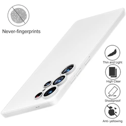0.3mm Ultra Thin Matte Case For Samsung Galaxy S25 S24 Ultra Plus S25+ Transparent Frosted PP Hard Cover Flexible Phone Cover
