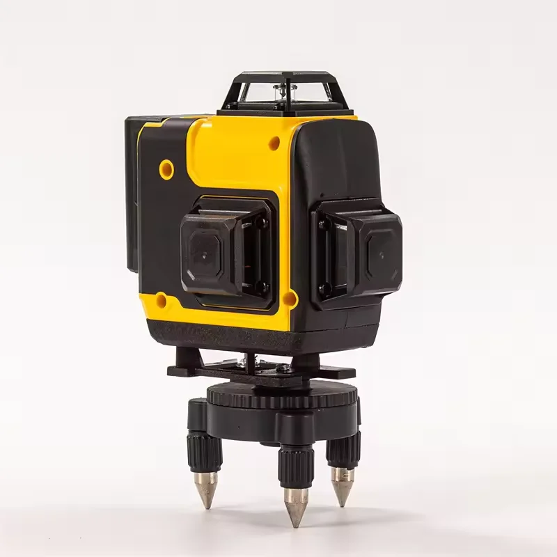 16 Garis Presisi Tinggi Cahaya Kuat Inframerah Laser Level Mode Pulsa Pengendali Jarak Jauh 4D Garis Silang Vertikal Laser Dengan Baterai