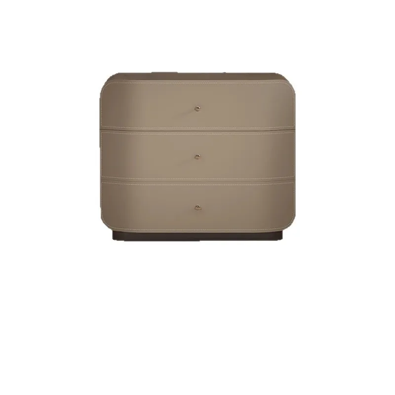 minimalist light luxury bedside table, bedroom storage cabinet, chest cabinet, saddle leather storage cabinet, low cabinet