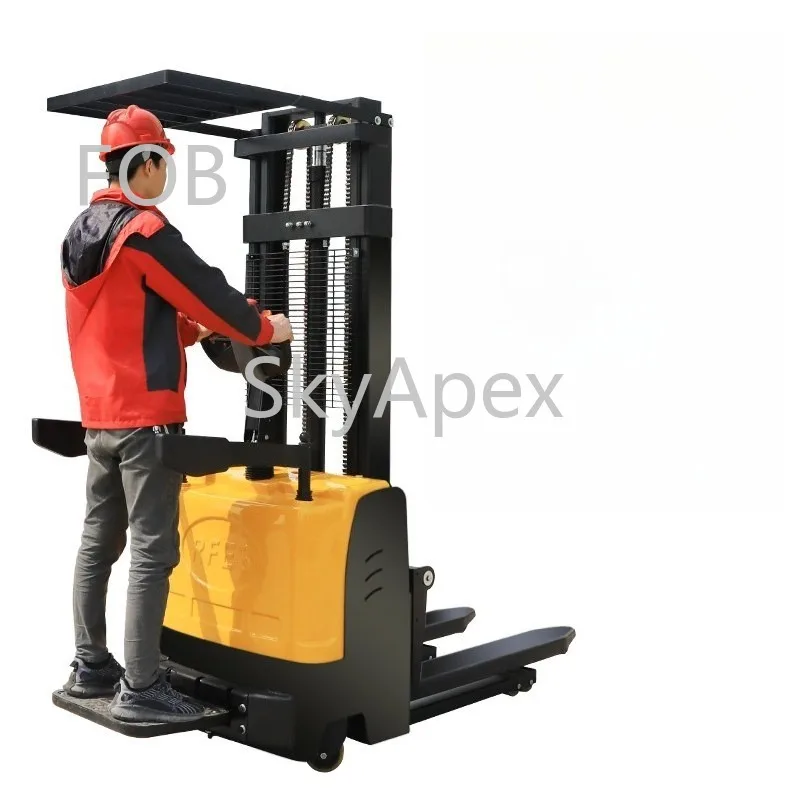 1 Ton Walk Behind Electric Pallet Stacker  Lithium Battery 3M Lifting FOB CE High Stability  For Warehouse Durable Fast Delivery