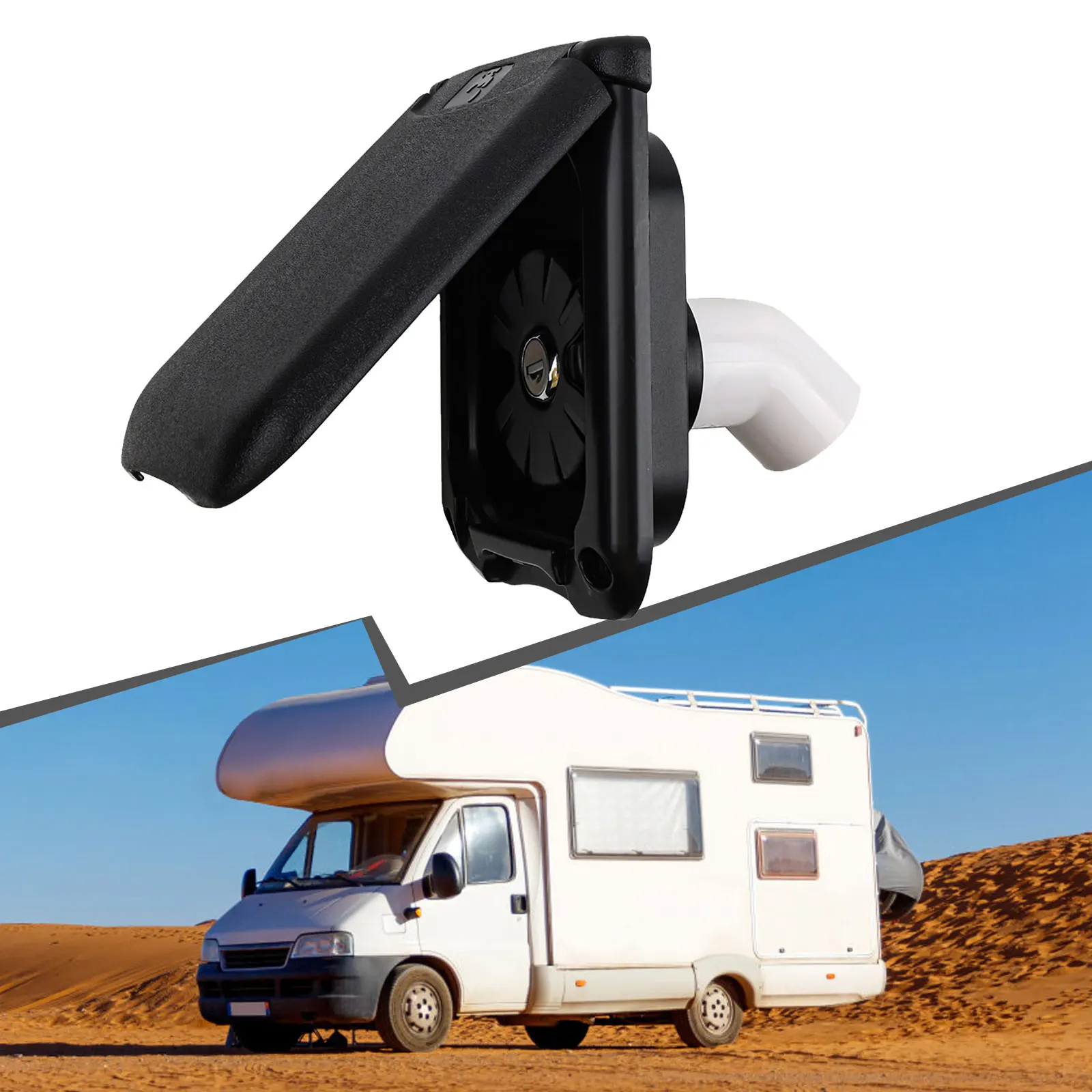Camper Gravity Water Inlet /Cover RV /Fresh Water Fill /Hatch Inlet Filter Lockable RV Water Inlet Cover Trailer Tank