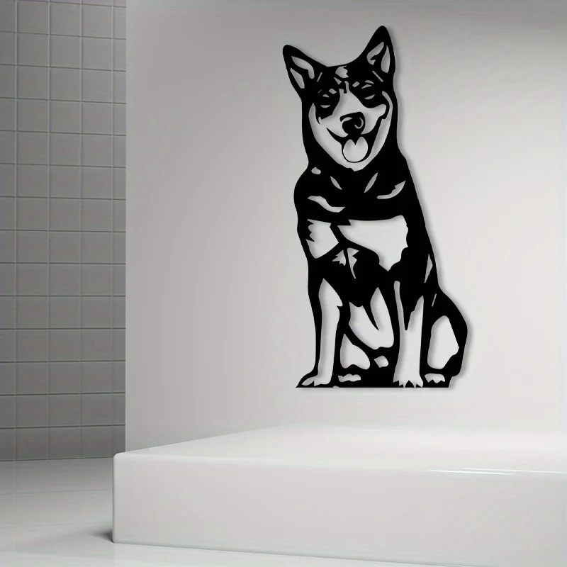 An Australian Shepherd Dog（ACD）Wrought iron wall decoration - Heavy-duty powder-coated outdoor/Dog image 1pc