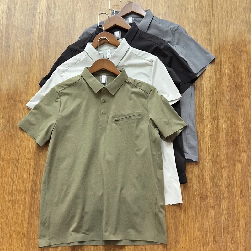 

Summer Outdoor Function Sports Polo Tee 2025 New Man Quick Dry Short Sleeve Casual Polo Shirt High Quality