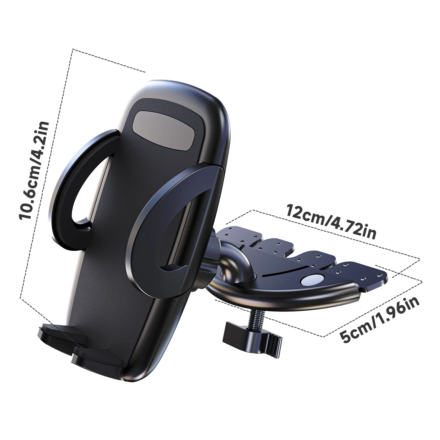 Robuste Telefonhalterung mit CD-Steckplatz und einhandbedienungsdesign, kompatibel mit allen Smartphones und Mobiltelefonen – Detail 3