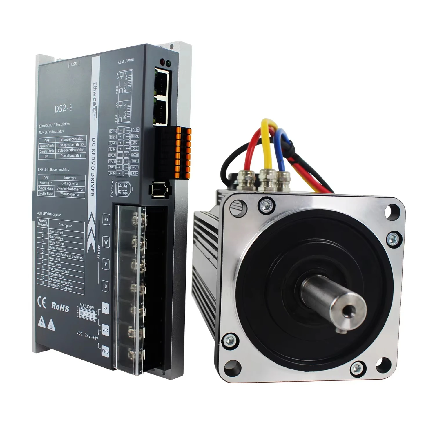 DC Servo Driver CANOPEN DS2-C-1500W DC48V Servo Motors Drive 1.5KW 110st 130st 17bit DC Motor Servo Drives for Robots