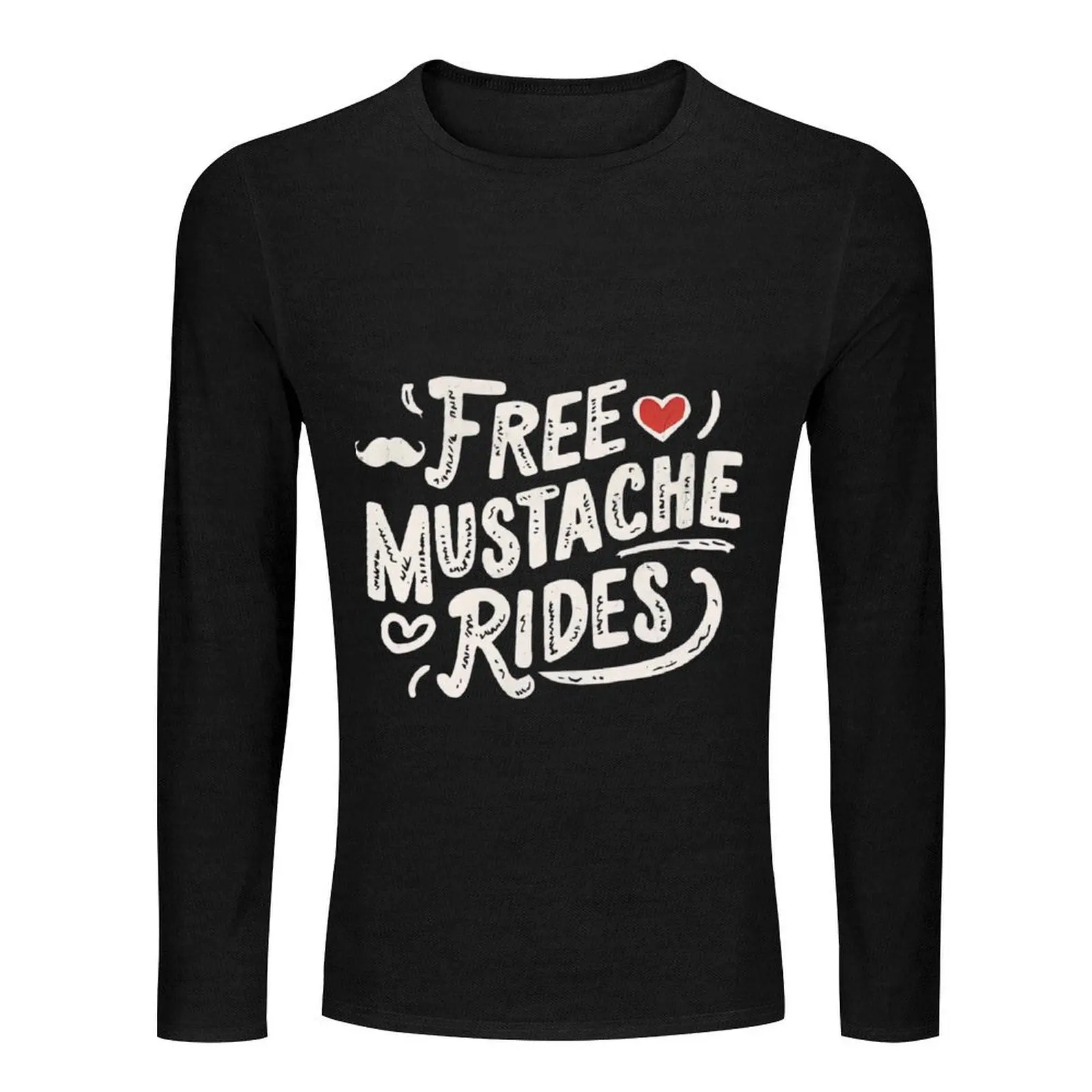 Moustache Rides Long T-Shirt plain t-shirt plus size tops mens plain t shirts