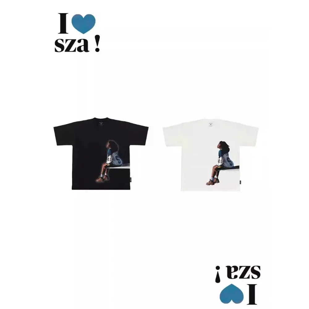 

Rapper SZA CTRL X SOS Album Print T Shirt Women Vintage Punk Hip Hop Harajuku Girl's TShirt Fashion Casual T-Shirt Men Top