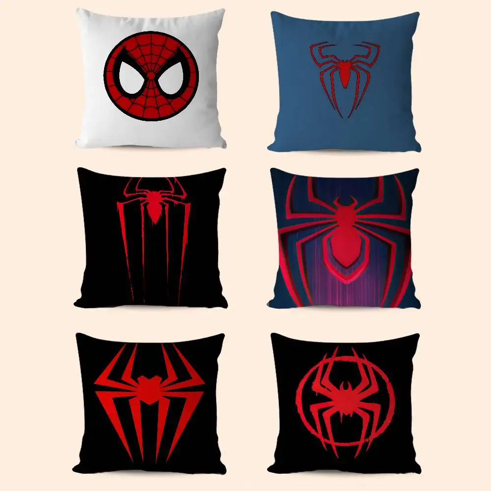 

S-Spider-M-Man Logo Stitch Lucky Dragon Pillow Cover Sofa Cushion Cover Home Room Decoration Children Gift