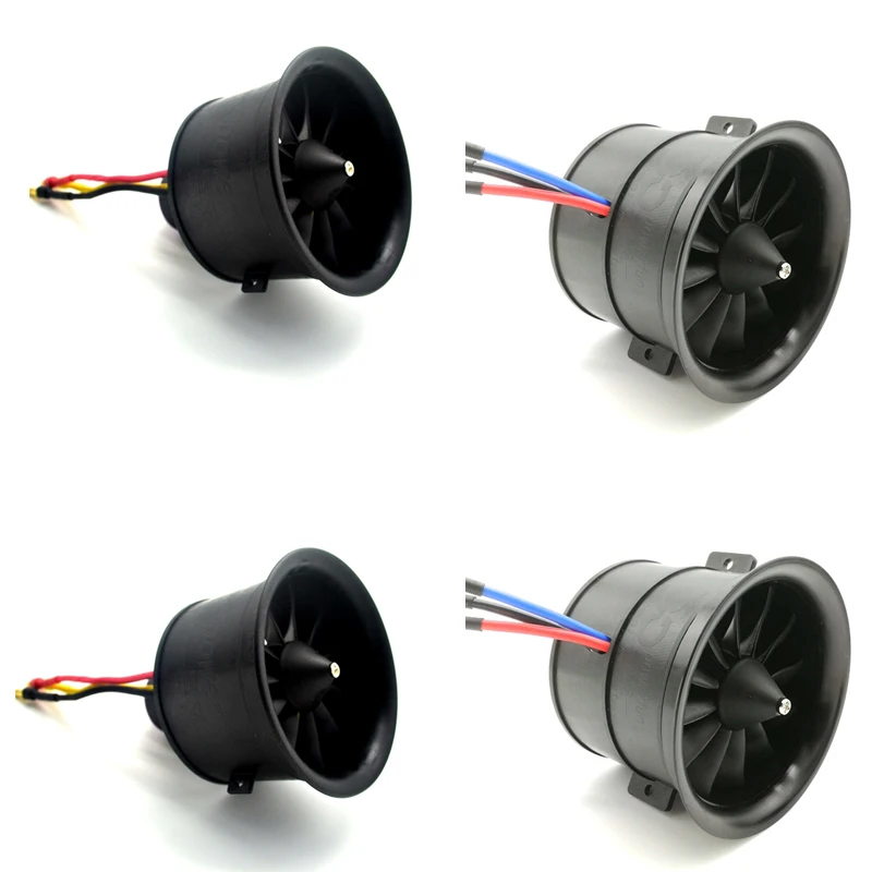 ABUM-POWERFUN 70Mm 12 Blades Ducted Fan EDF Unit With Brushless Motor For RC Airplane