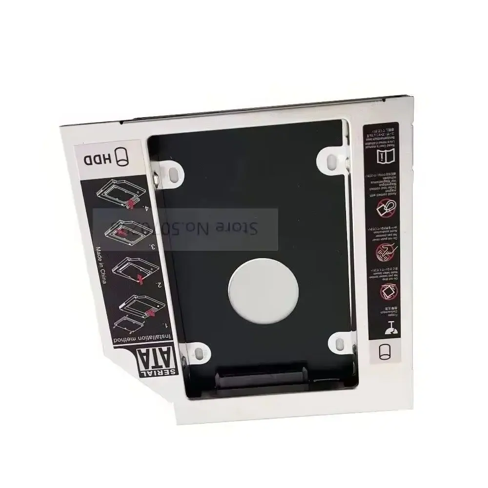 2nd Secondary 2.5 HDD Hard Drive Optical bay Caddy Adapter for Toshiba Satellite L655 L655D A500 L650 L650D C850D S855 C870 P775
