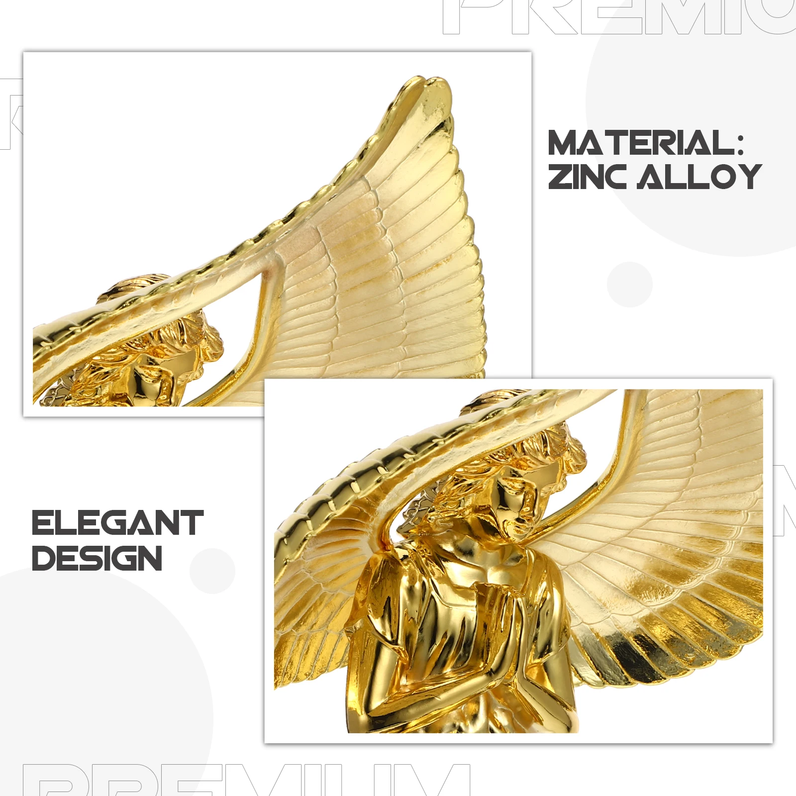 

Adorable Angel Zinc Alloy Figurine Ornament Decorative Home Craft Statue Desktop Decoration Lightweight SmallCollectible Gift