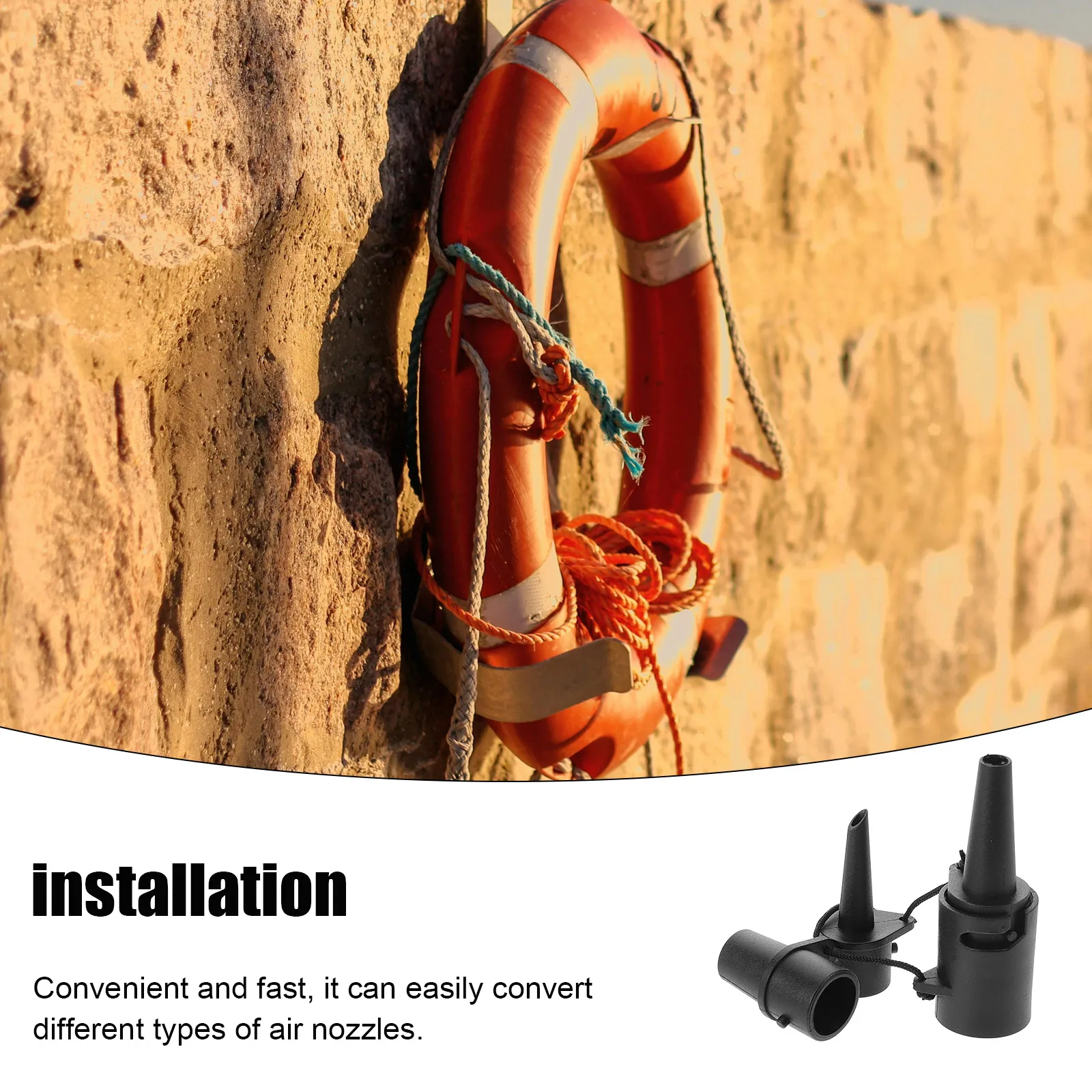 

Air Pump Adapter Attachments Mattress Nozzles for Inflatables Bed Plastic Pump Inflate Easy Portable Compact Versatile