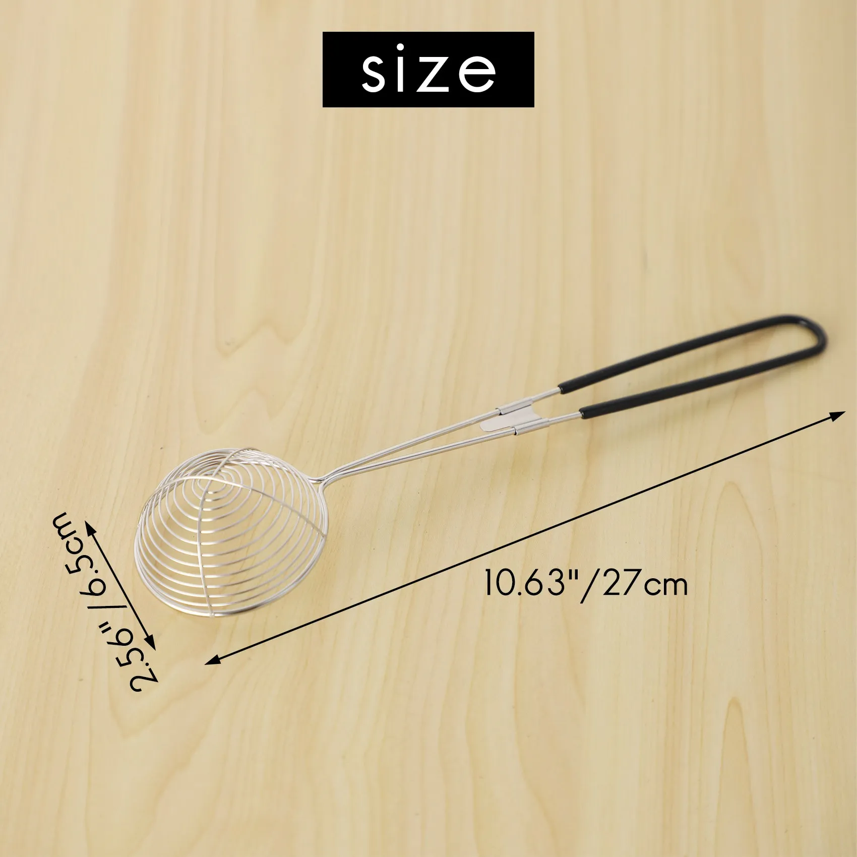 A84E - Cucharas coladoras de acero inoxidable para Hot Pot, espumadera de malla, cuchara coladora asiática con mango