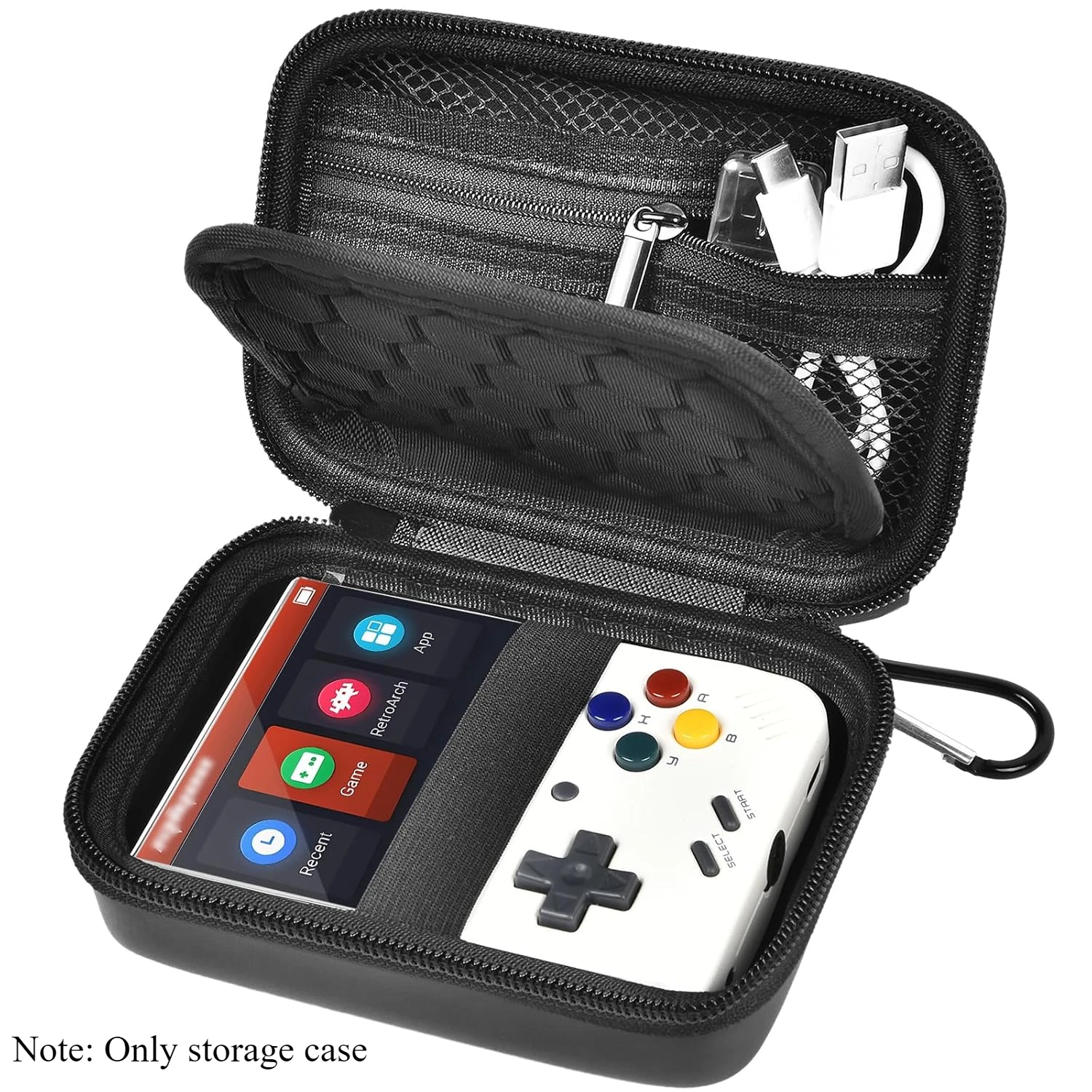 Case Compatible with Miyoo Mini Plus Portable Game Console, Holder for Handheld Game Player and External TF Card 64G Box Only
