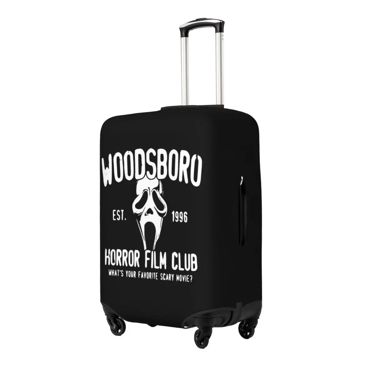 

Scream Woodsboro Film Club Suitcase Cover Protection Elastic Travel Luggage Protector Covers for 18-32 Inch