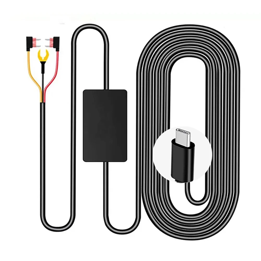 

USB 12V To 5V Adapter Charger Cable Step Down Line For Dashcam Mirror DVR Camcorder Parking Surveillance Low Voltage Protection