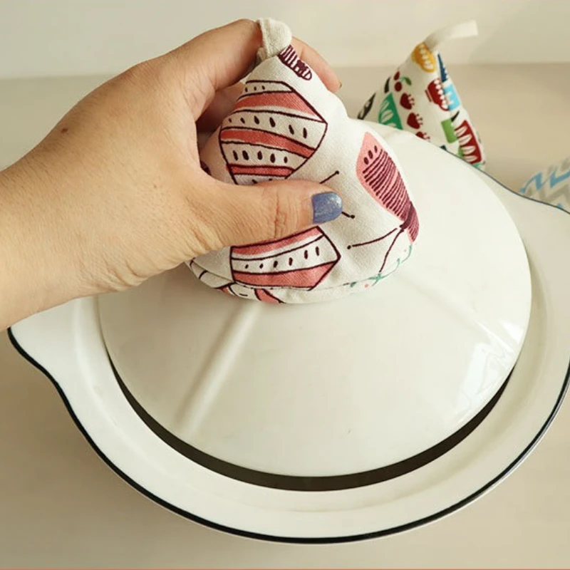 Heat-resistant Pot Cover Cap Japanese-style Triangular Pot Cap Enamel Pot Heat-resistant Handle Cover