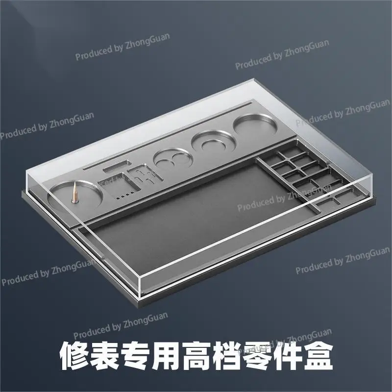 Watch Repair Tools MetalBox Multi-grid Distinction Maintenance Auxiliary Tools Shockproof Bracket Parts Screw Storage Disk