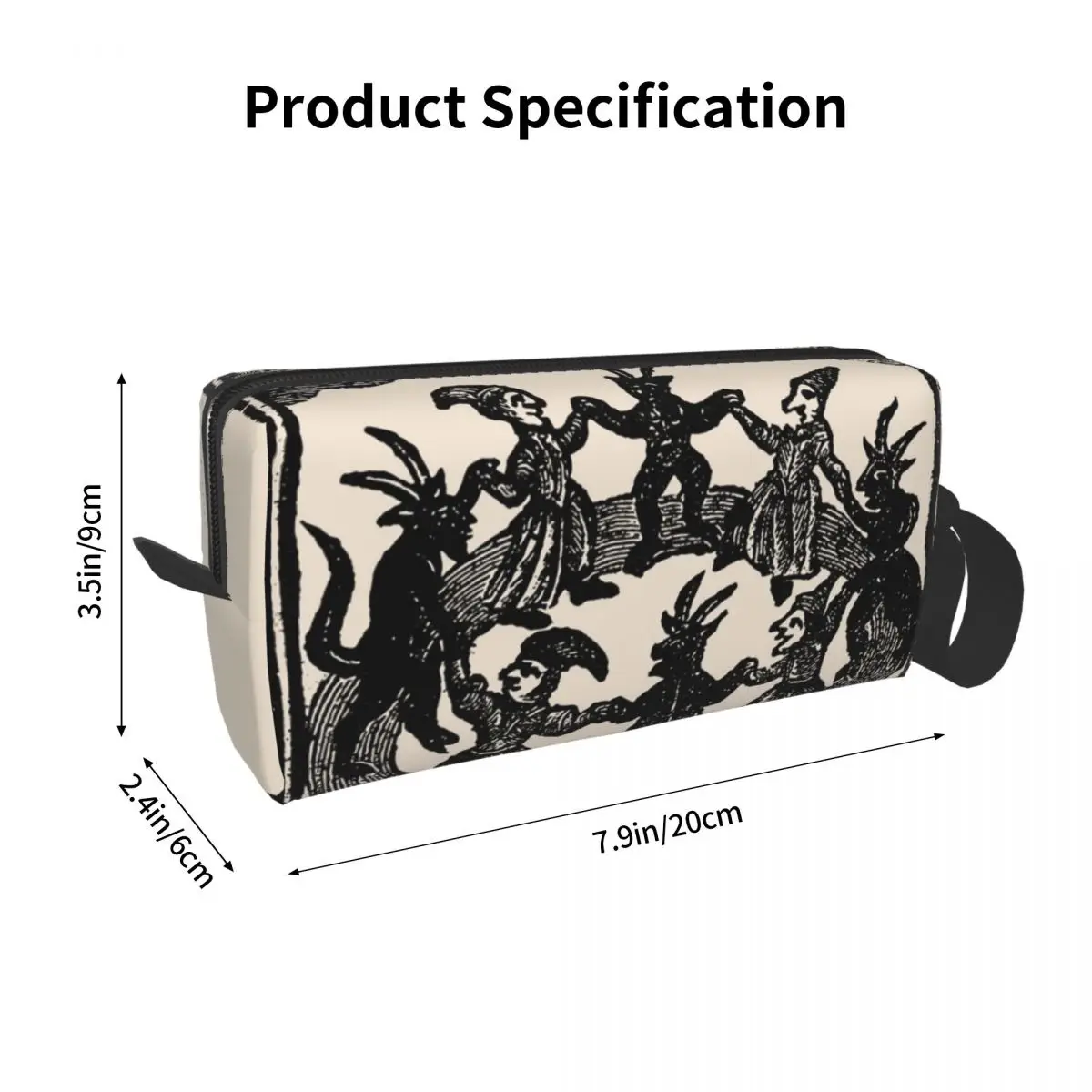 Custom Fashion Witches Circle Dance Travel Toiletry Bag for Women Cosmetic Makeup Bag Beauty Storage Dopp Kit