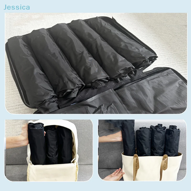 ♥ حقائب مكنسة يدوية للسفر مقاومة للماء حقيبة ضغط فراغية حقيبة تخزين الأمتعة المحمولة موفر للمساحة