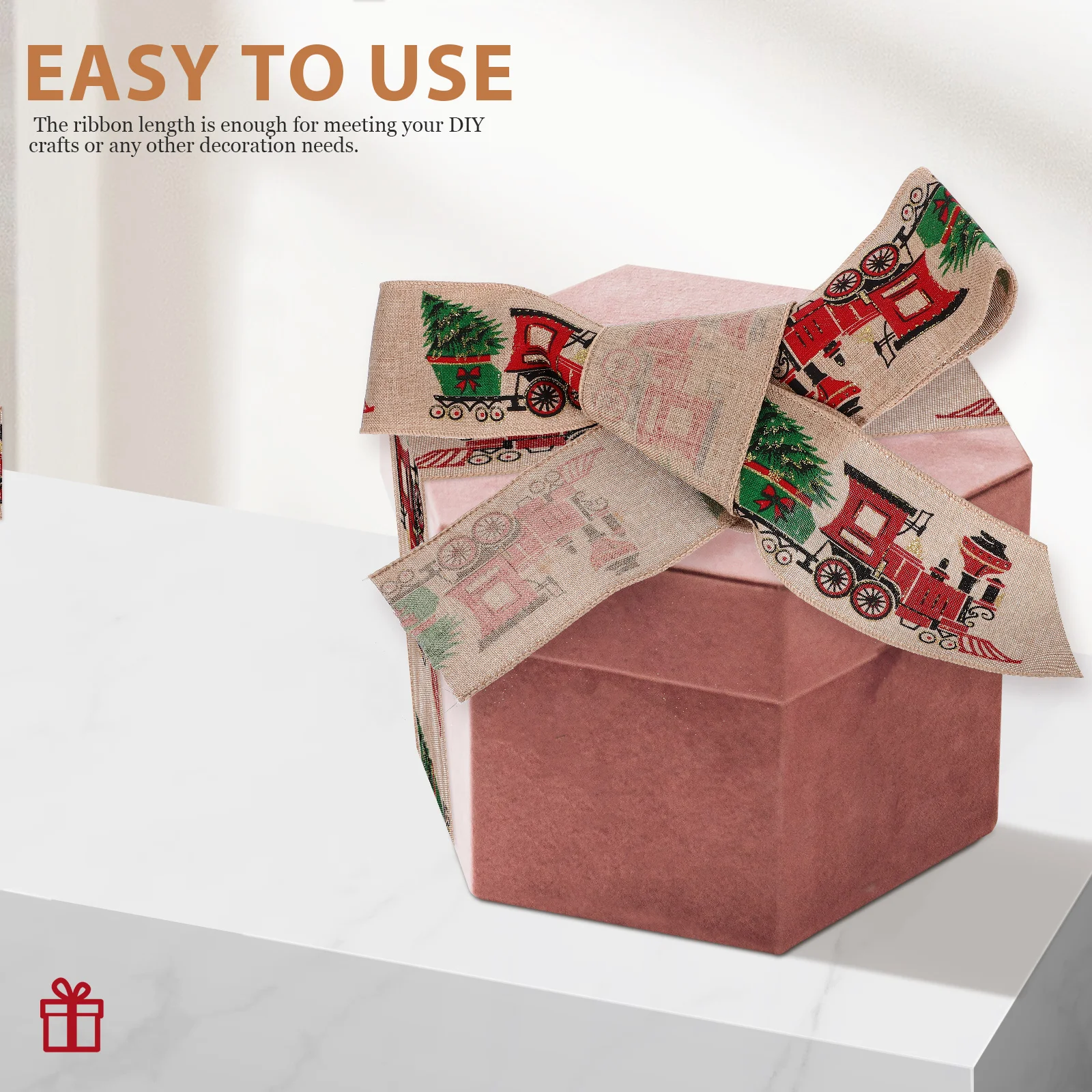 Pita hadiah untuk stoking Stuffers buatan tangan kawat tepi busur dekorasi pohon Natal dekorasi Natal kemasan DIY