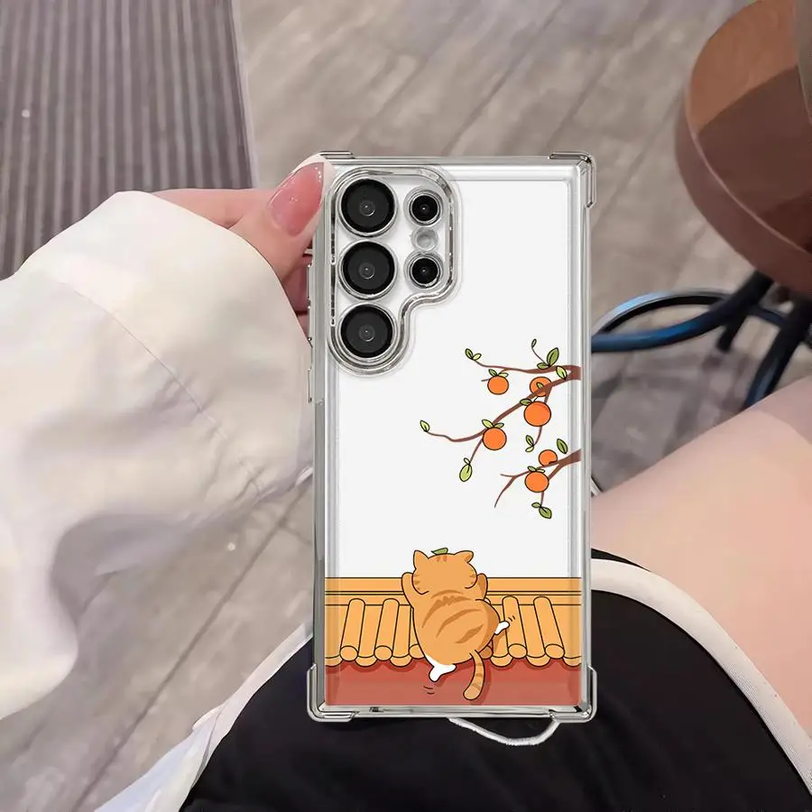 Phone Cover Case for Samsung Galaxy S26 Ultra S24 S20 FE S23 S22 S21 Plus S25 Edge Cute Kitten