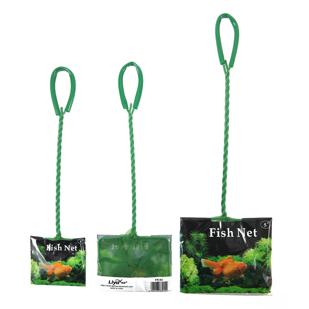 Portable Fish Net Long Handle Square Aquarium Accessories Fish Tank Landing Net Fishing  Aquarium Tank