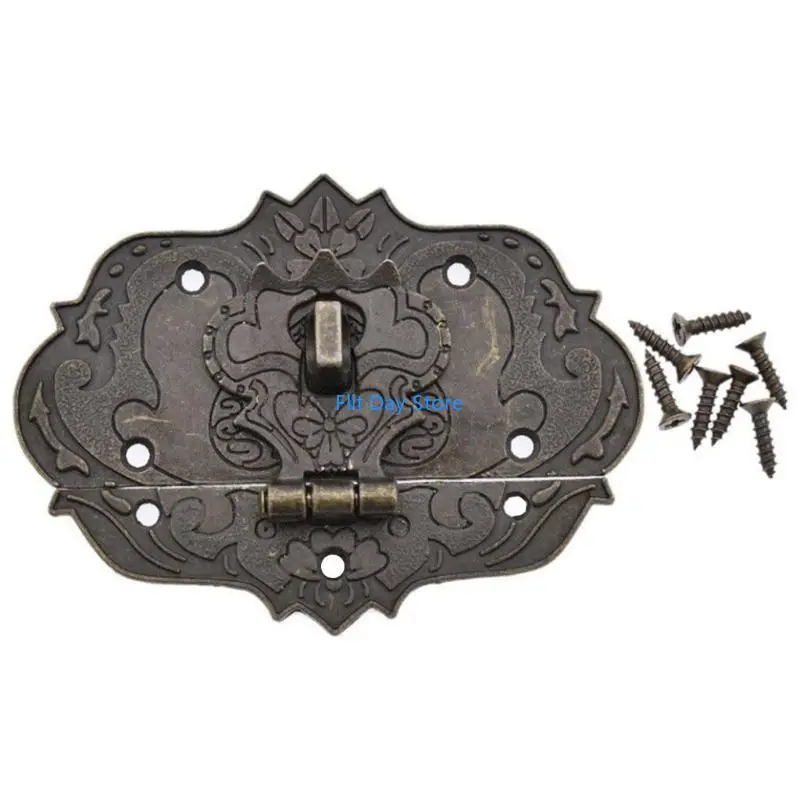 F92C Antique for Latch HASP Mini Metal Made Made Leather Book Locks Vintage Design для LAT