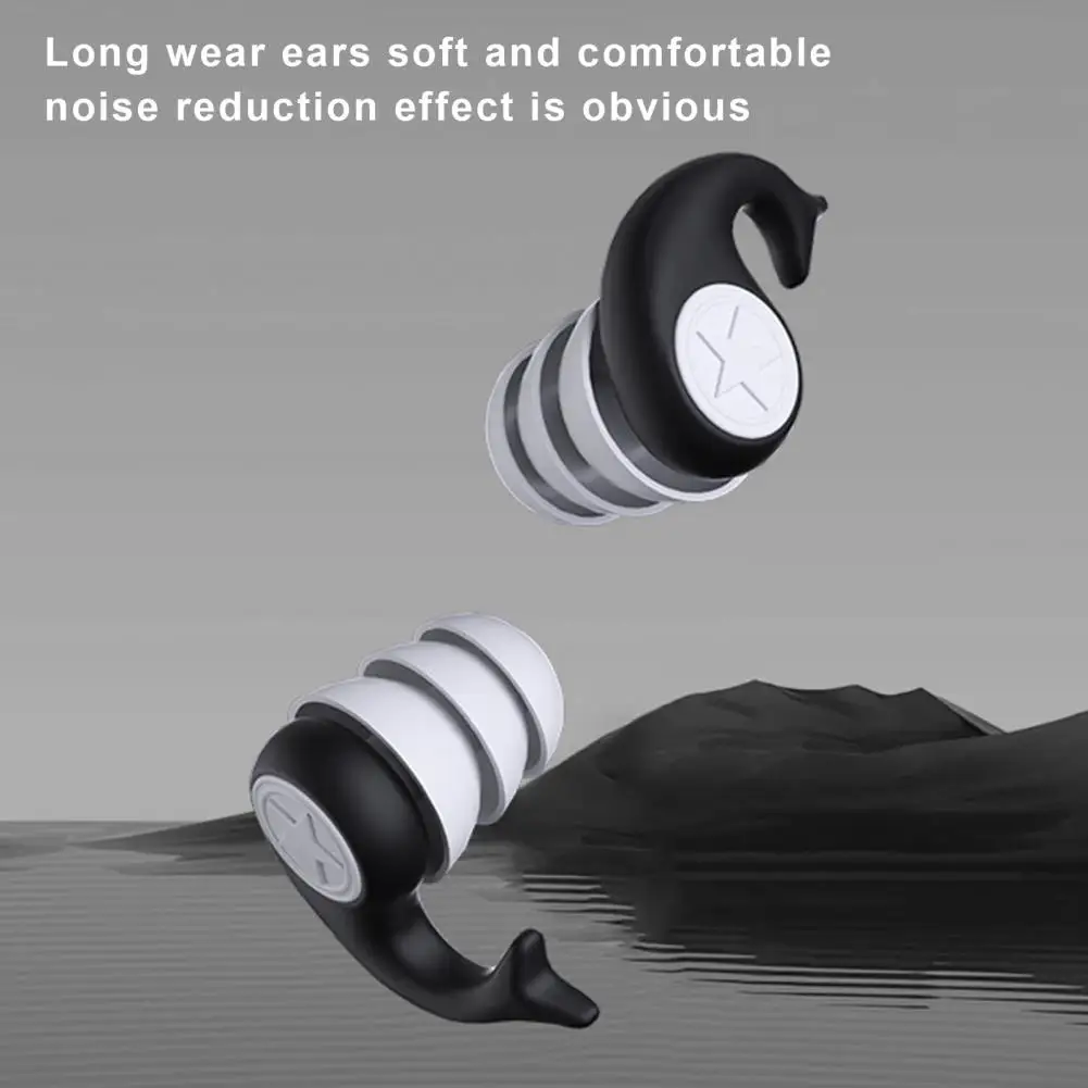 Noise-canceling Earplugs Reusable Silicone Ear Plugs for Noise Reduction Hearing Protection Waterproof Ergonomic Design for Work