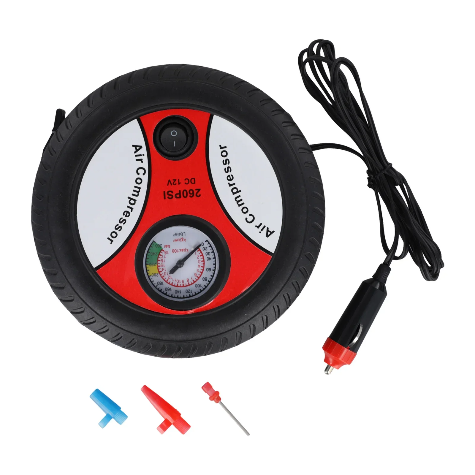 12V Portable Air Compressor Wheel 260psi Tyre Inflator Pump Tire Inflation Pump Electric Air Pump Auto Repair Accessories