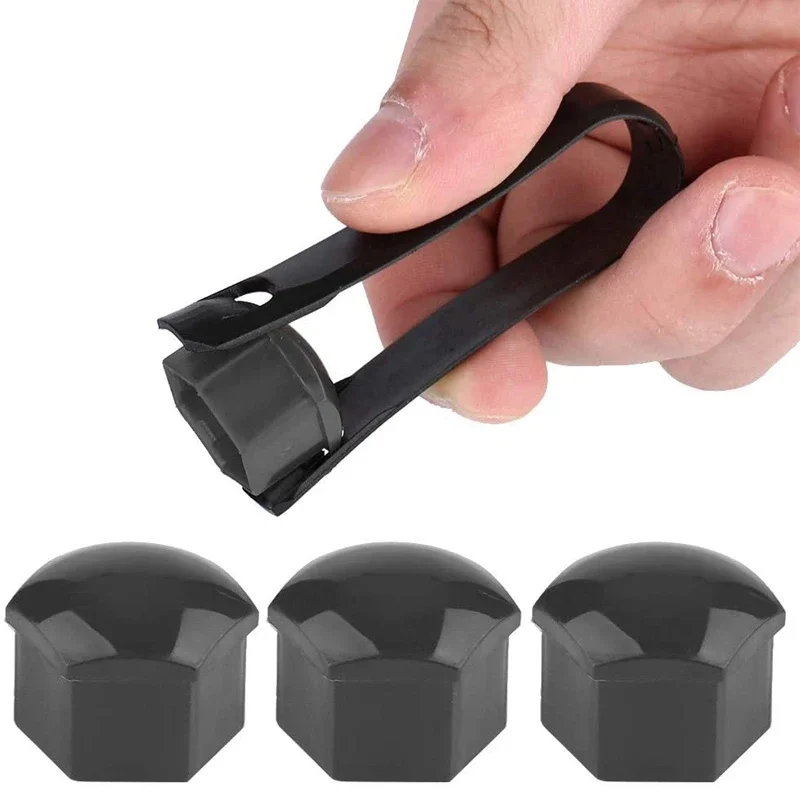 20 Pcs Car Wheel Nut Caps 17mm/19mm/21mm Auto Hub Screw Cover Black Plastic Anti Dust Car Wheel Nut Bolt Covers Tire Accessories